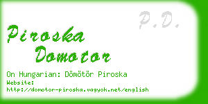 piroska domotor business card